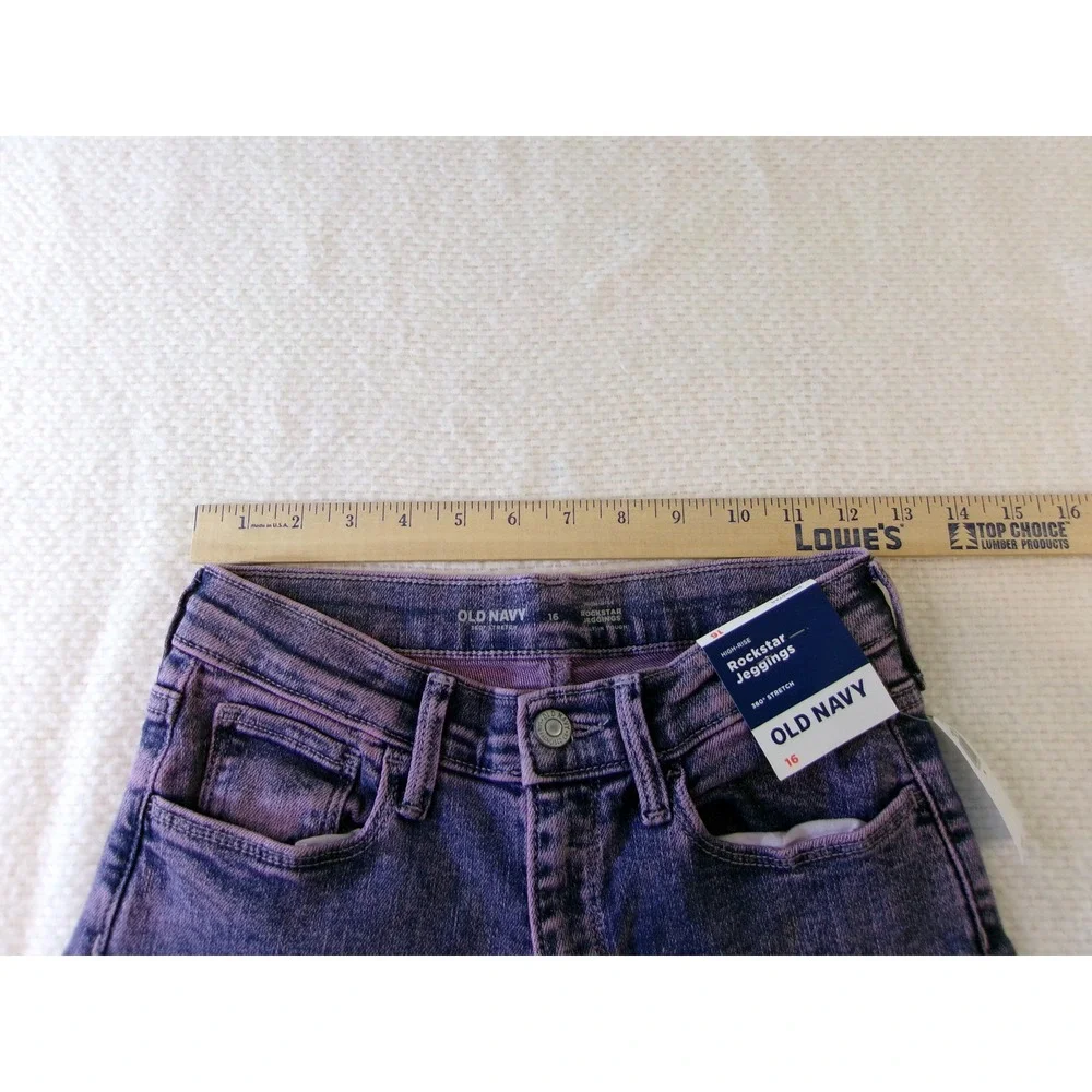 Old Navy‎ Kids Purple Rockstar Jeggings High Rise 360 Stretch Jeans Size 16 NWT